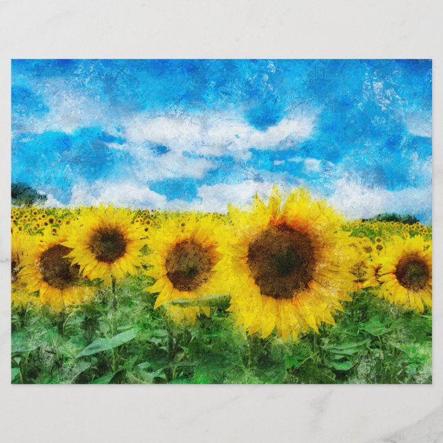 Papier Peinture de tournesols (Devant)
