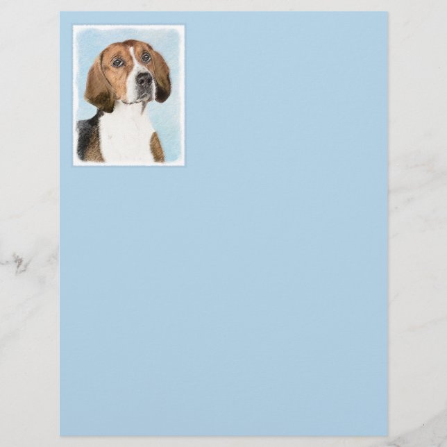 Papier Peinture Foxhound en anglais - Joli art original c (Devant)