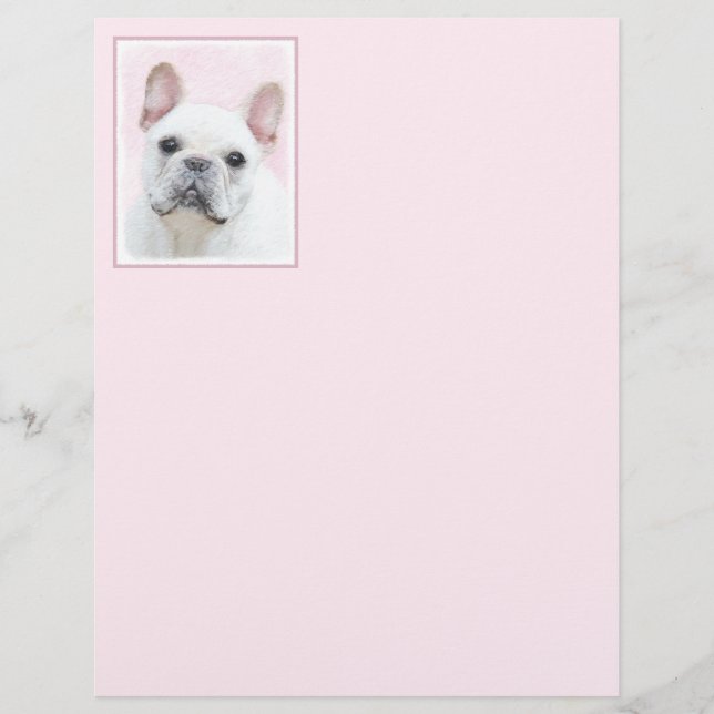 Papier Peinture française de Bulldog (Crème/Blanc) - Art  (Devant)