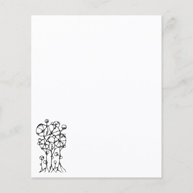 Papier Peinture manuelle - Groupe d'arbres abstraits 1 (Devant)