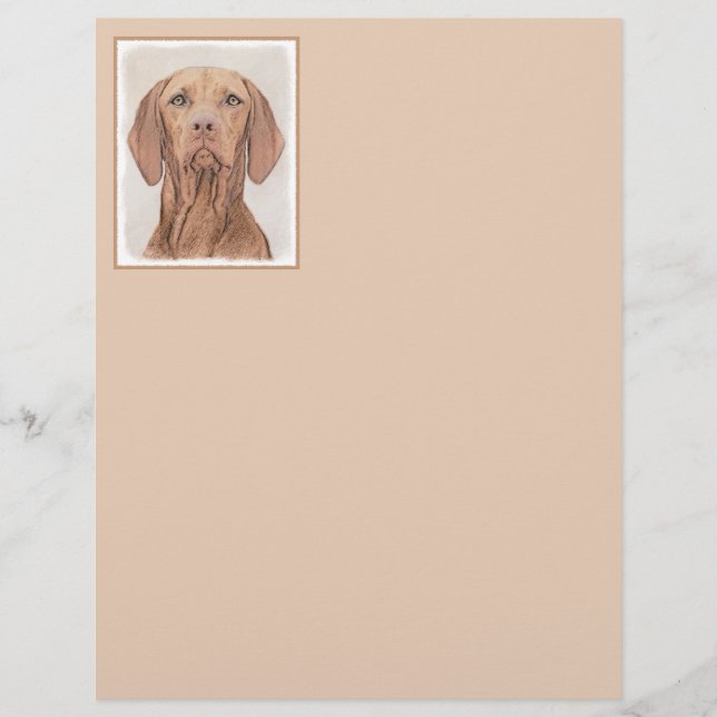 Papier Peinture Vizsla - Joli art original chien (Devant)
