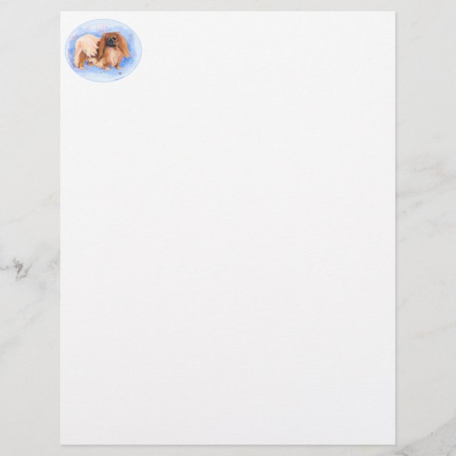 Papier Pékinois Bleu Véritable (Devant)