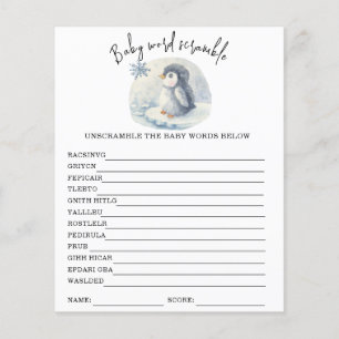 Papier Penguin - Bébé Mot Scramble