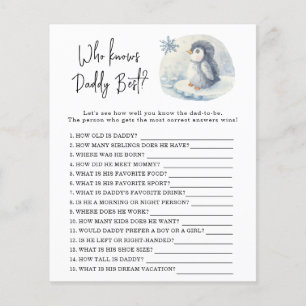 Papier Penguin - Jeu Qui connaît le mieux papa