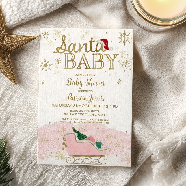Papier Père Noël Baby Christmas Budget Baby shower Invita (Créateur téléchargé)