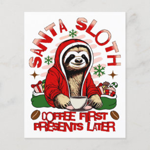 Papier Père Noël café paresseux