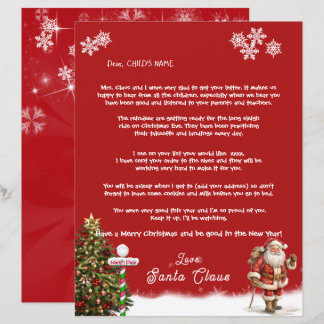 Papier Père Noël Lettre personnelle à votre enfant Pôle N