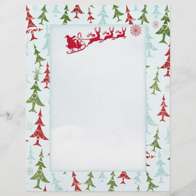 Lot 60 Feuilles Papier à Lettre Vintage Noël - Lettre Père Noël Liste Cadeaux Cartes Vœux