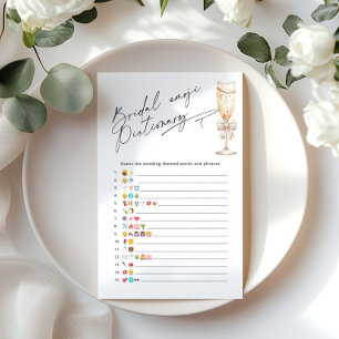 Papier Perles Douche nuptiale Emoji jeu pictionnaire