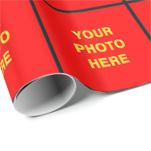 Papier personnalisé d'emballage cadeau de PHOTO