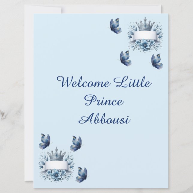 Papier personnalisé pour le Prince Abbousi sur un  (Devant)