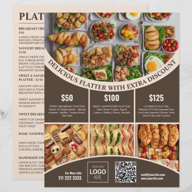 Papier Personnaliser en ligne cette Elégante nourriture M (Devant / Derrière)