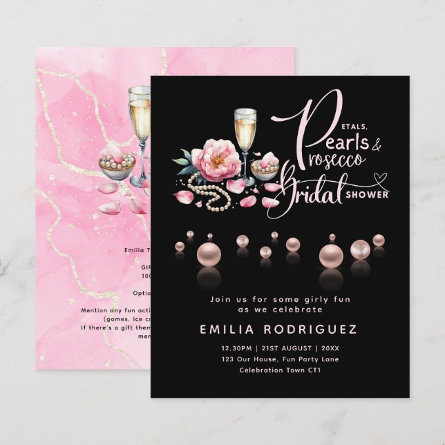 Papier Pétales Pearls Fête des mariées de poursuites (Devant / Derrière)