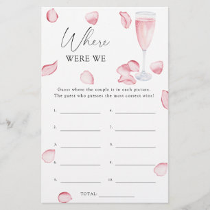 Papier Pétales prosecco - Où étions-nous jeu de baby show
