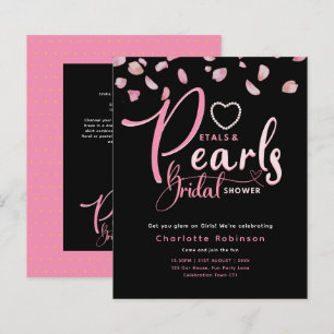 Papier PETAUX ET PERLES Fête des mariées rose noir chic