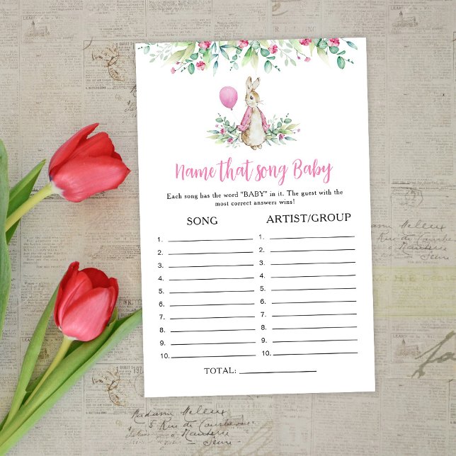 Papier Peter lapin Nom cette chanson jeu de bébé (Créateur téléchargé)