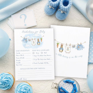 Papier Peter Rabbit Baby Shower Predictions and Advice 