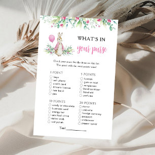 Papier Peter Rabbit Ce qui est dans votre sac à main jeu 
