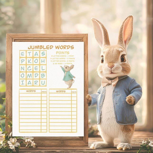 Papier Peter Rabbit Kids Devinez Le Jeu (Créateur téléchargé)