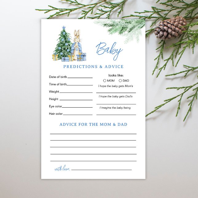 Papier Peter Rabbit Noël Baby Prédictions et conseils (Créateur téléchargé)