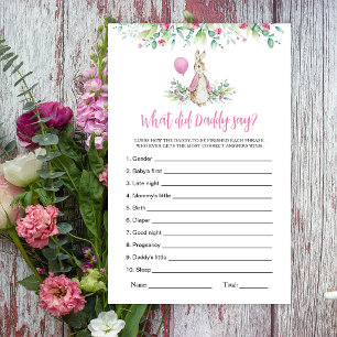 Papier Peter Rabbit Qu'Est-Ce Que Papa A Dit Jeu