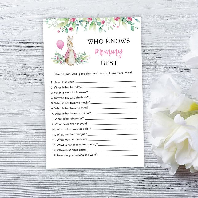 Papier Peter Rabbit Qui connaît maman meilleur jeu (Créateur téléchargé)