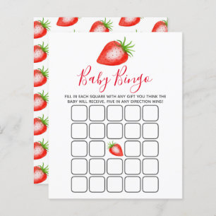 Papier Petit Baby shower de fraise doux Bingo