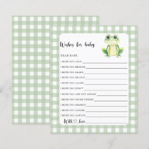 Papier Petit baby shower de grenouille souhaits pour bébé