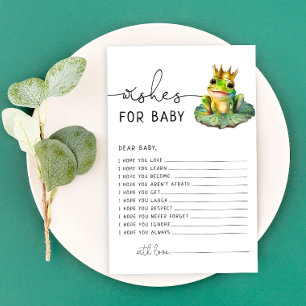 Papier Petit Baby shower de grenouille verte souhaits pou