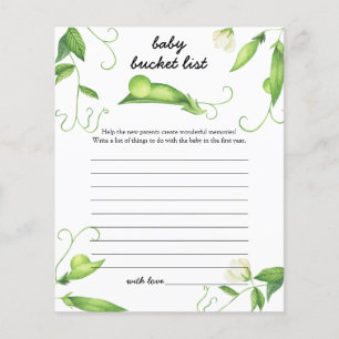 Papier Petit baby shower de pois - Liste des seaux pour b