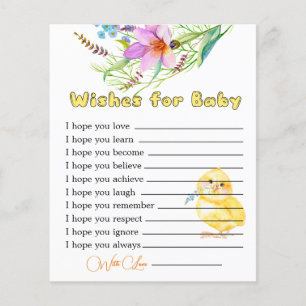 Papier Petit Baby shower en poussette souhaits pour la ca