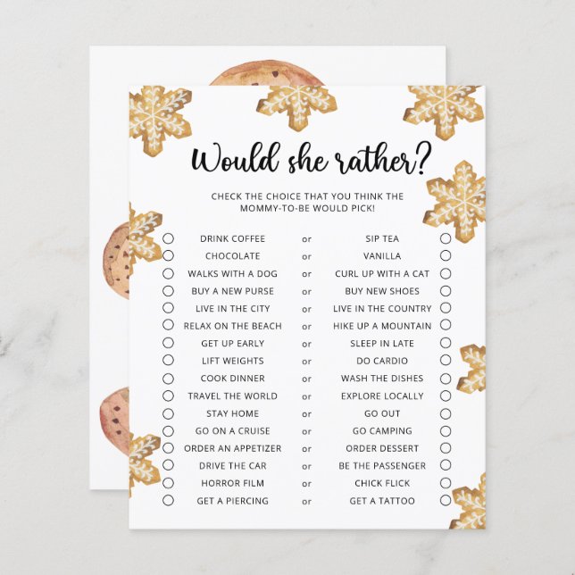 Papier Petit biscuit - Elle préfère (Devant / Derrière)