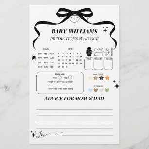 Papier Petit Boo gothique Halloween Baby shower Jeu