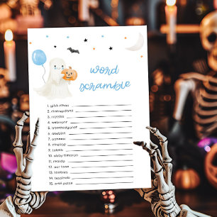 Papier Petit Boo Halloween Word Scramble Jeu