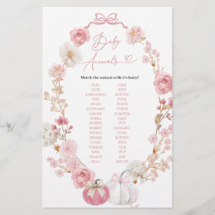 Papier Petit Citrouille blanc et rose Bébé Animaux Jeu