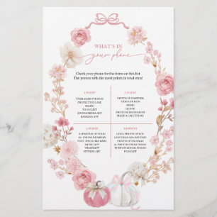 Papier Petit Citrouille blanc et rose Ce qu'il y a dans v