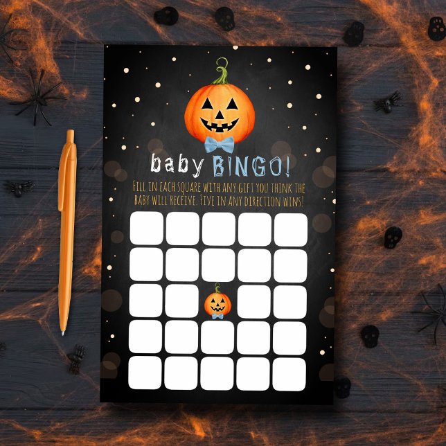 Papier Petit Citrouille Halloween Baby shower Bingo (Créateur téléchargé)