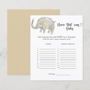 Papier Petit Éléphant Nom de ce bébé Chanson