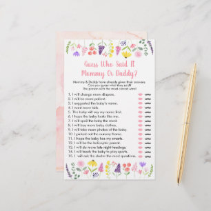 Papier Petit Fleur sauvage Qui A Dit Qu'Il Douche Jeu