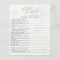 petit flocon de neige baby shower d'hiver quiz