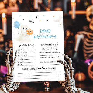 Papier Petit garçon Boo Halloween Bébé Prédictions Jeu