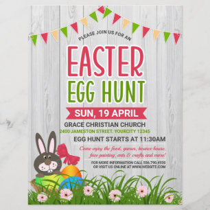 Papier Petit lapin de Pâques Chasse aux Oeufs Invitation 