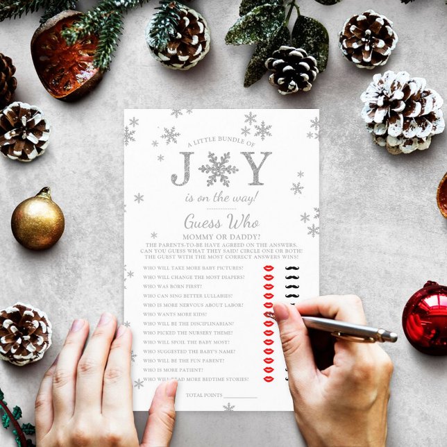 Papier Petit Pack De Joie Baby shower De Noël Jeu (Créateur téléchargé)