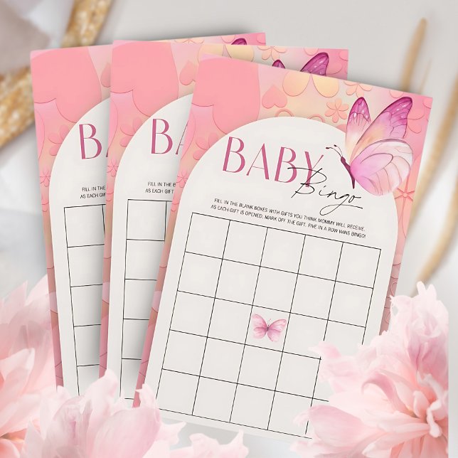 Papier Petit Papillon Baby shower Word Scramble Jeu (Créateur téléchargé)