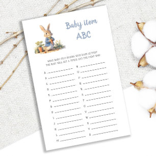 Papier Petit Peter Rabbit Baby shower ABC Jeu ABC
