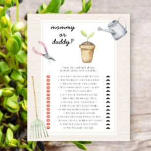 Papier Petit pousse - jeu de baby shower maman ou papa
