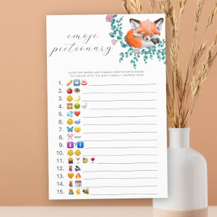 Papier Petit renard - Jeu de pictionary Emoji