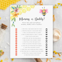 Petite Abeille - jeu de baby shower pour savoir si