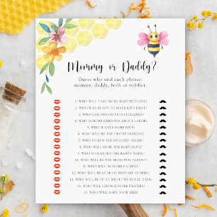 Papier Petite Abeille - jeu de baby shower pour savoir si