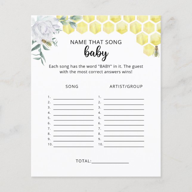 Papier Petite chanson pour bébé (Devant)